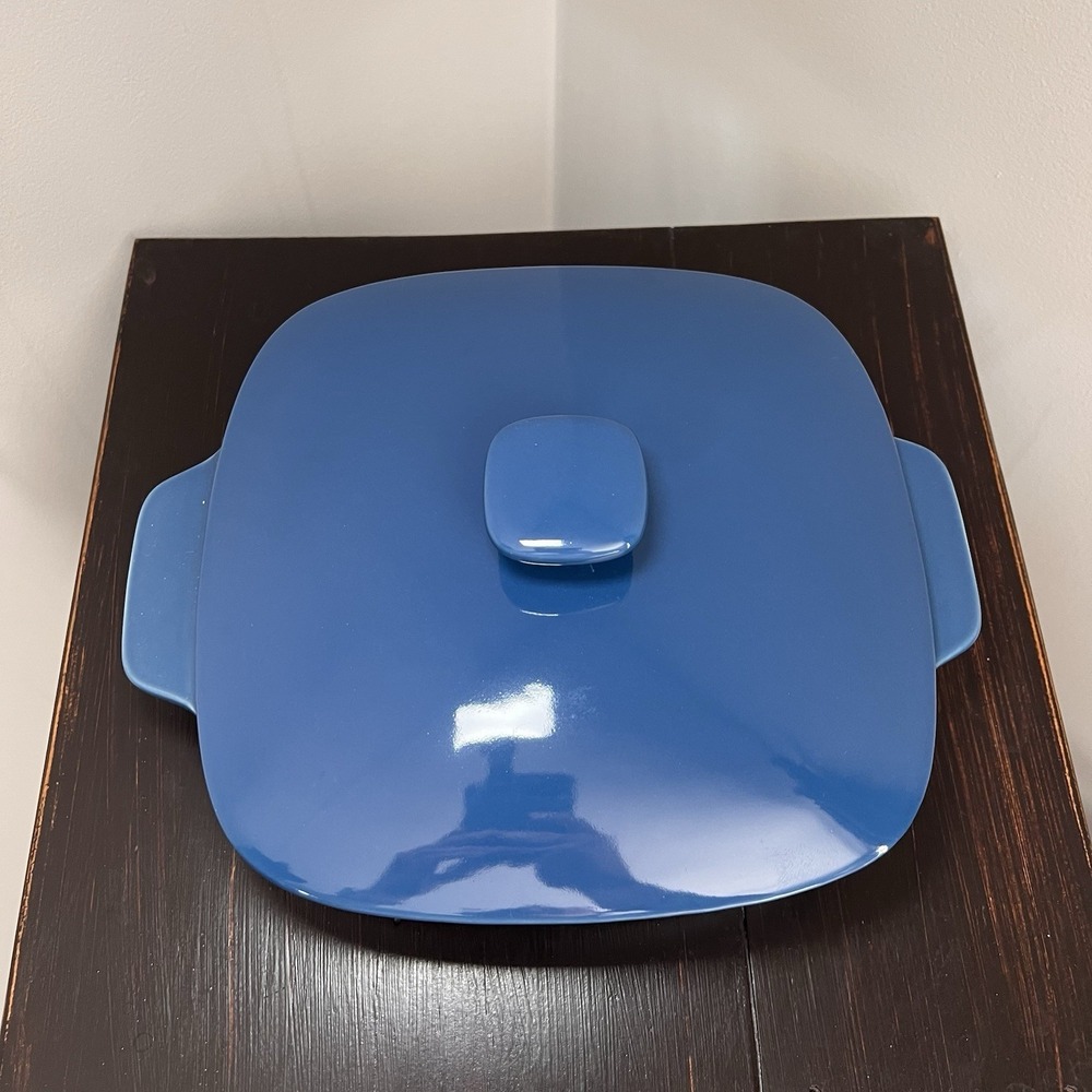 Emeril's Table by Gorham NWOB Blue Covered Casserole Oven To Table Dish 10x10x4 - Picture 8 of 8